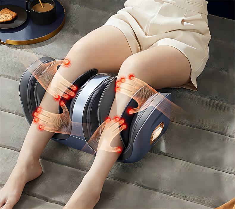 Masaje de rodilla 3D y rodillera para pierna con airbag, masaje envolvente completo 3D de 270 grados, masaje de rodilla 3D con control remoto inalámbrico, compresa caliente que penetra el masaje 3D